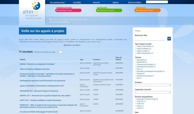 Page dédiée aux appels à projets Environnement