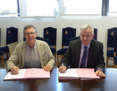 Denis Rolland, recteur de lacadémie de Dijon, chancelier de luniversité de Bourgogne et Jean-Patrick Masson, président dAlterre © académie de Dijon