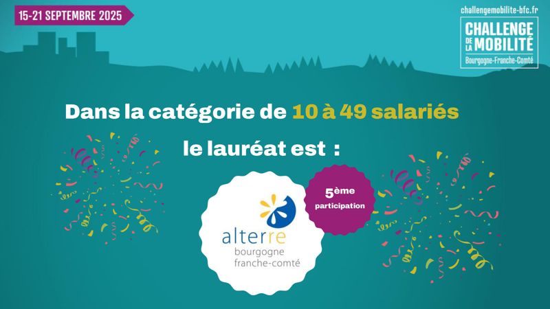 Alterre lauréat © Challenge de la mobilité BFC / Dijon Métropole
