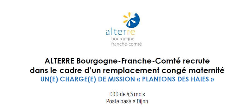 Alterre recherche un.e « chargé.e de mission Plantons des haies »