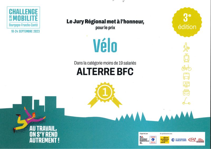 La mobilité, ce n'est pas seulement le thème de la prochaine Journée Alterre 😉