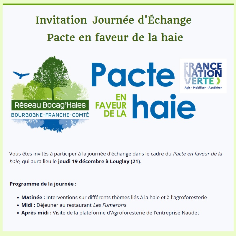 📅 Journée d'échanges Pacte - Bocag'haies