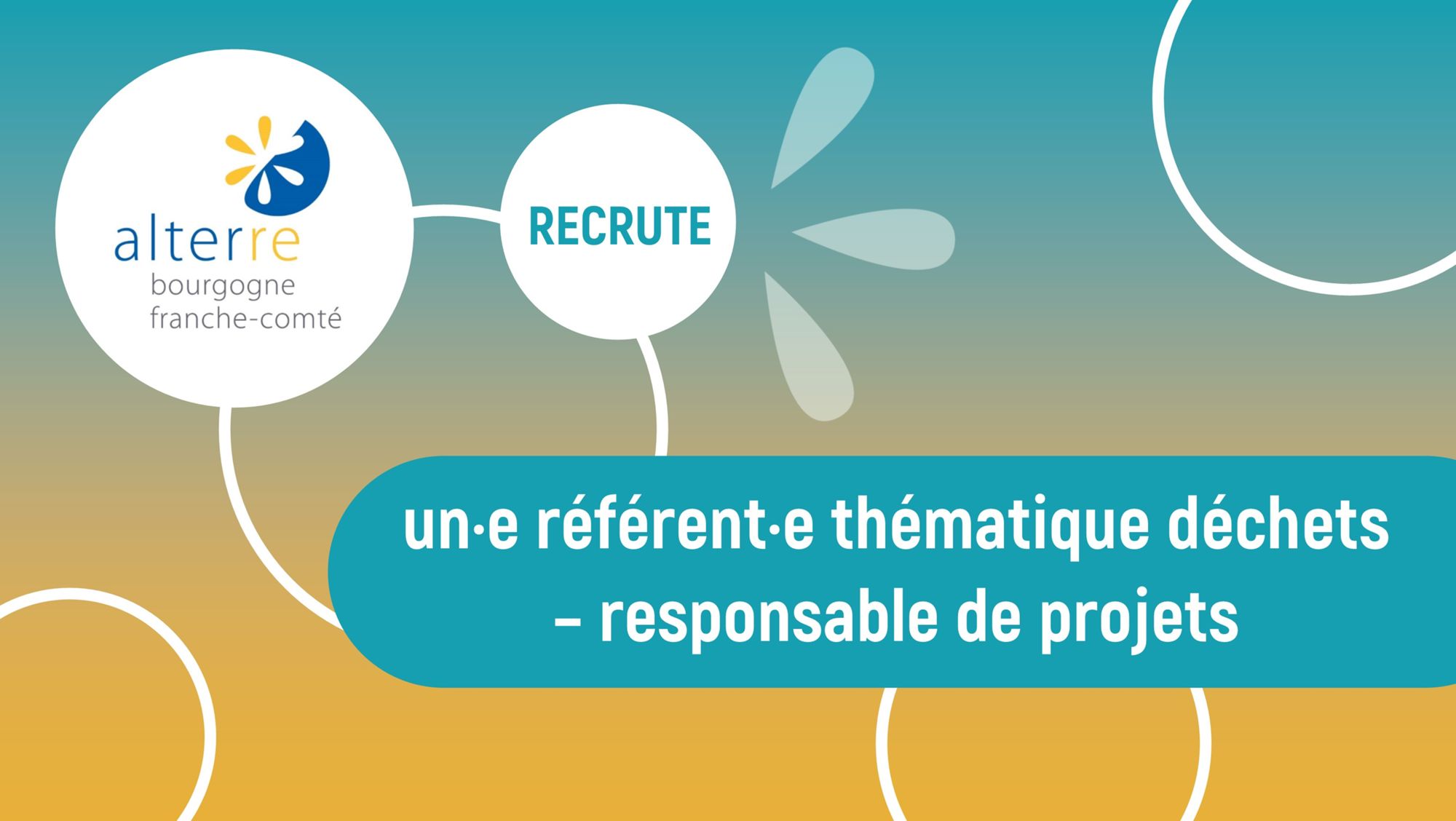Alterre recrute un·e référent·e thématique déchets - responsable de projets